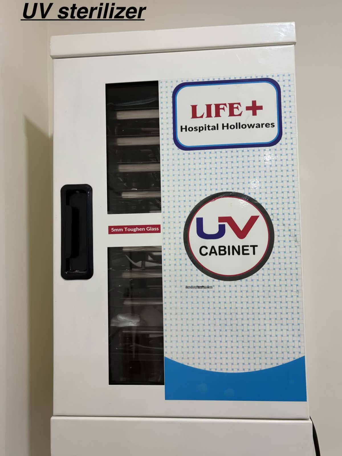 UV sterilizer cabinet at Enamel Dental Clinic.